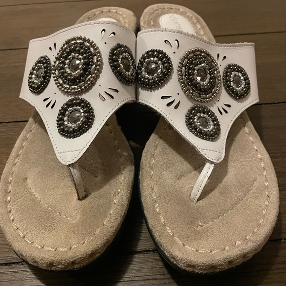 Sole Sensibility Beaded Sandals - Picture 1 of 9